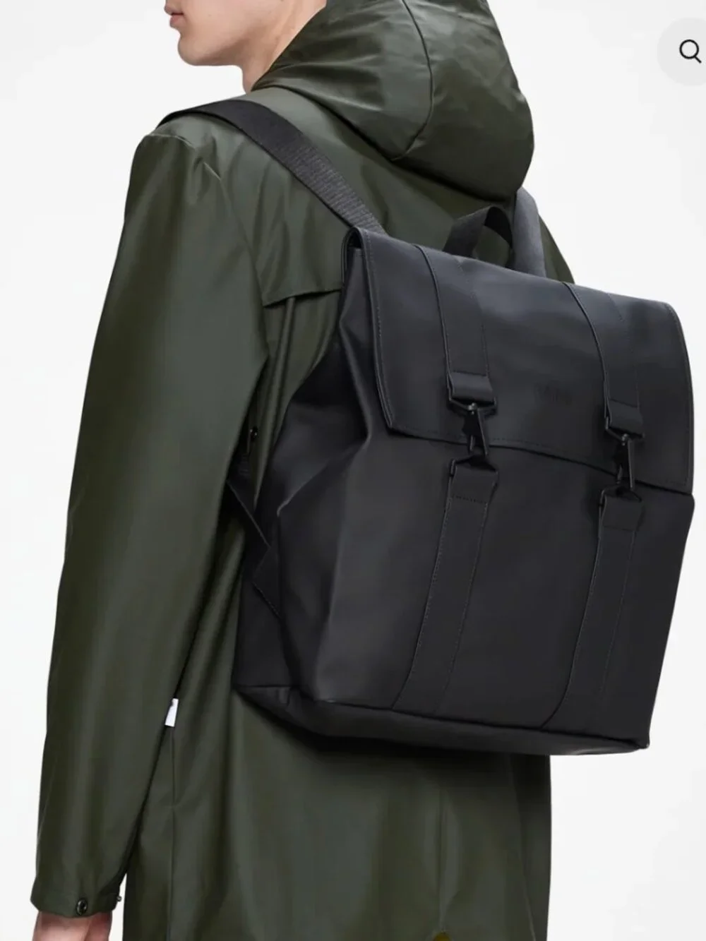 RAINS Waterproof MSN traveler Backpack in black with laptop pocket --- DRY BAG